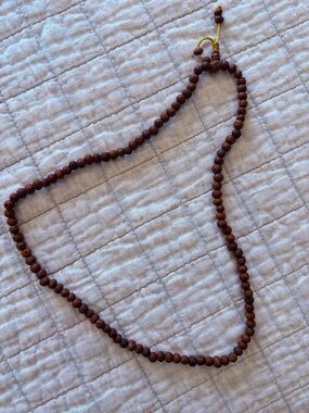 Brown Wooden Bead Necklace